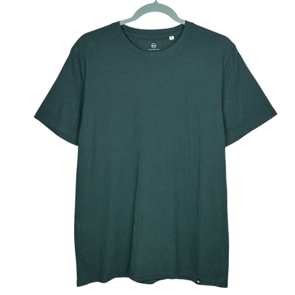 AG Adriano Goldschmied T-Shirt Mens Medium Green Crew Neck Casual Sample USA